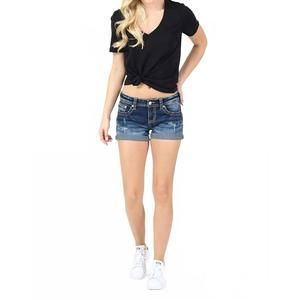 NEW GRACE IN LA easy fit denim short in blue